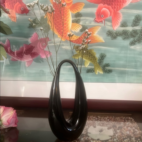 Toyo vintage Elegant Black Vase - Picture 3 of 10